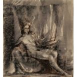 THOMAS NATHANIEL DAVIES watercolour on paper - life-study nude, 30 x 27cms Provenance: directly from