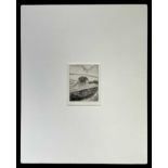 ‡ EDGAR HOLLOWAY limited edition of twelve dry point - entitled, 'Lodge Hill', signed, 12 x 10cms