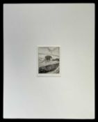‡ EDGAR HOLLOWAY limited edition of twelve dry point - entitled, 'Lodge Hill', signed, 12 x 10cms
