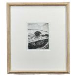 ‡ EDGAR HOLLOWAY limited edition of twelve dry point - entitled 'Lodge Hill', signed, 13 x 11cms