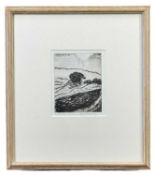 ‡ EDGAR HOLLOWAY limited edition of twelve dry point - entitled 'Lodge Hill', signed, 13 x 11cms