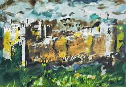 ‡ JOHN PIPER (British, 1903-1992) lithograph - entitled 'Manorbier Castle', stamped signature, 45