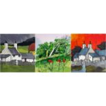 ‡ STEPHEN JOHN OWEN limited edition prints - untitled, two prints of white washed farm houses,