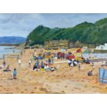 ‡ KEITH GARDNER oil on board - entitled verso 'Benllech Beach', signed, 22 x 29cms Provenance: