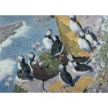 CHARLES FREDERICK TUNNICLIFFE limited edition (70/350) print – puffins, published by The Tyron