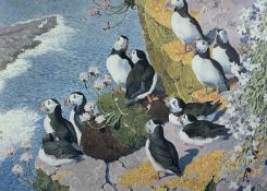 CHARLES FREDERICK TUNNICLIFFE limited edition (70/350) print – puffins, published by The Tyron