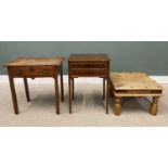 VINTAGE & MODERN FURNITURE PARCEL comprising a vintage mahogany single drawer hall table with