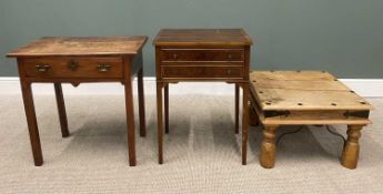 VINTAGE & MODERN FURNITURE PARCEL comprising a vintage mahogany single drawer hall table with