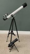 TASCO MODERN TELESCOPE ON TRIPOD & ZENNOX, 20-60x60 spotting scope with small stand and carry case