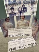 MANIC STREET PREACHERS 'THE HOLY BIBLE' ADVERTISING TRIPTYCH PRINT & TEXT, 52 x 107cms and