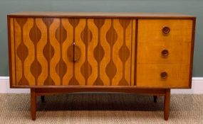 MID-CENTURY VANSON TEAK SIDEBOARD BY ROBERT HERITAGE, possibly for Heal's, three drawers to the