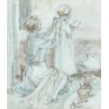 ‡ JEAN HARPER watercolour and pencil - entitled 'Evening', signed, 24 x 22cms Provenance: private