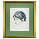 ‡ SIR KYFFIN WILLIAMS RA limited edition (61/150) print - head portrait of Tehuelche girl, Norma