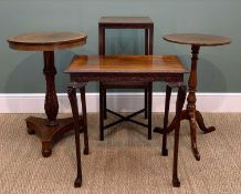ASSORTED ANTIQUE FURNITURE, including William IV style mahogany tripod table with later carved