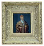 FOLLOWER OF HANS VAN AACHEN oil on panel - Matthias, Holy Roman Emperor, in ceremonial robes with