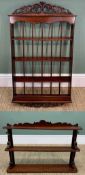 TWO MAHOGANY HANGING SHELVES 96h x 56w cms and 54h x 76cms (2) Provenance: collection of the Late