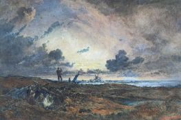 SIDNEY GOODWIN AKA WILLIAM YOUNG (British / Australian, 1875-1944) watercolour - shipwreck with