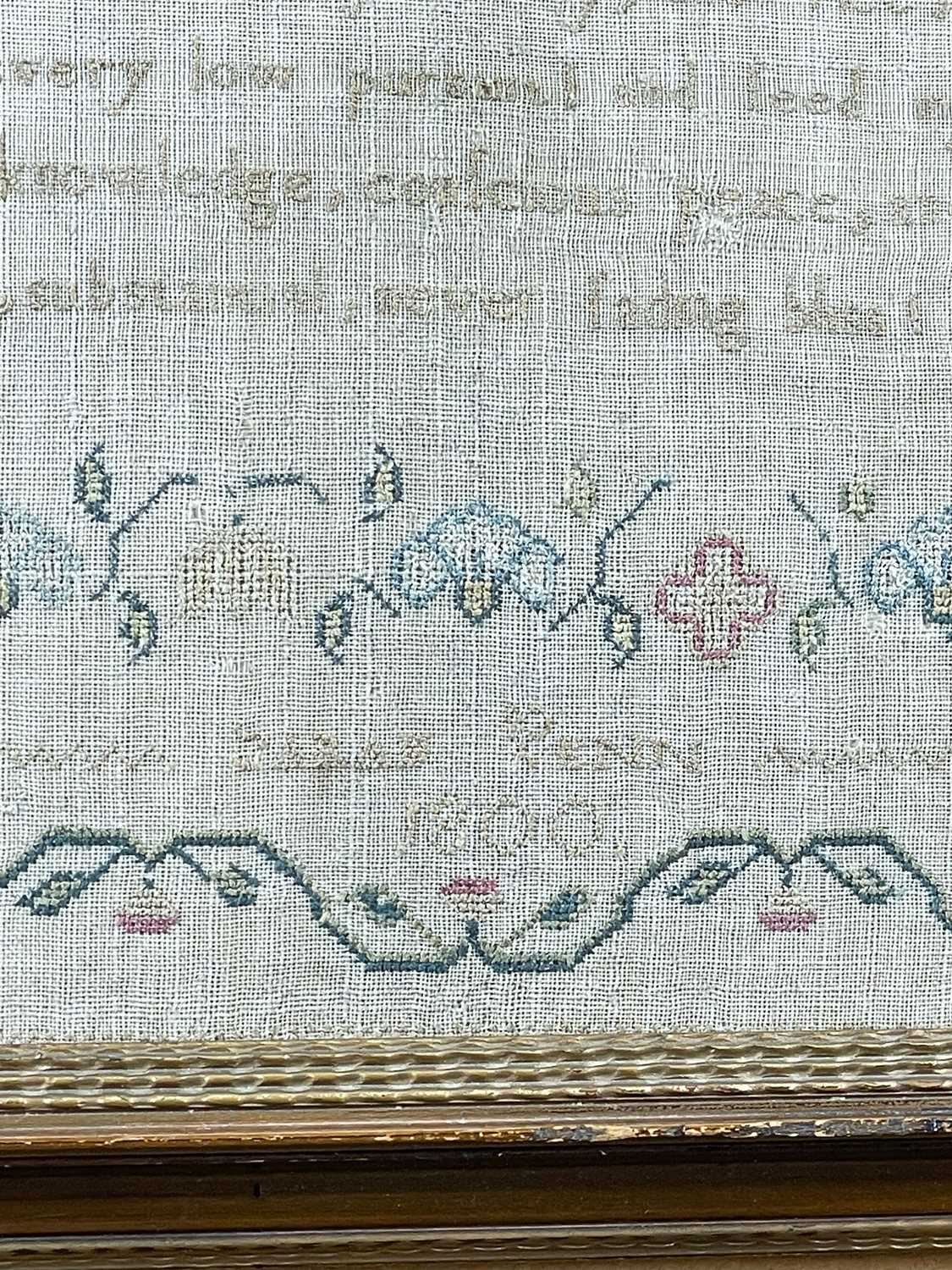 GEORGE III NEEDLEWORK SAMPLER, by Sarah Penn, dated 1800, believed Welsh (Caergwrle / Wrexham or - Image 2 of 2