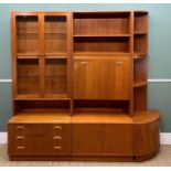 20TH CENTURY TEAK E. GOMME G-PLAN FURNITURE, comprising rounded corner cupboard with three
