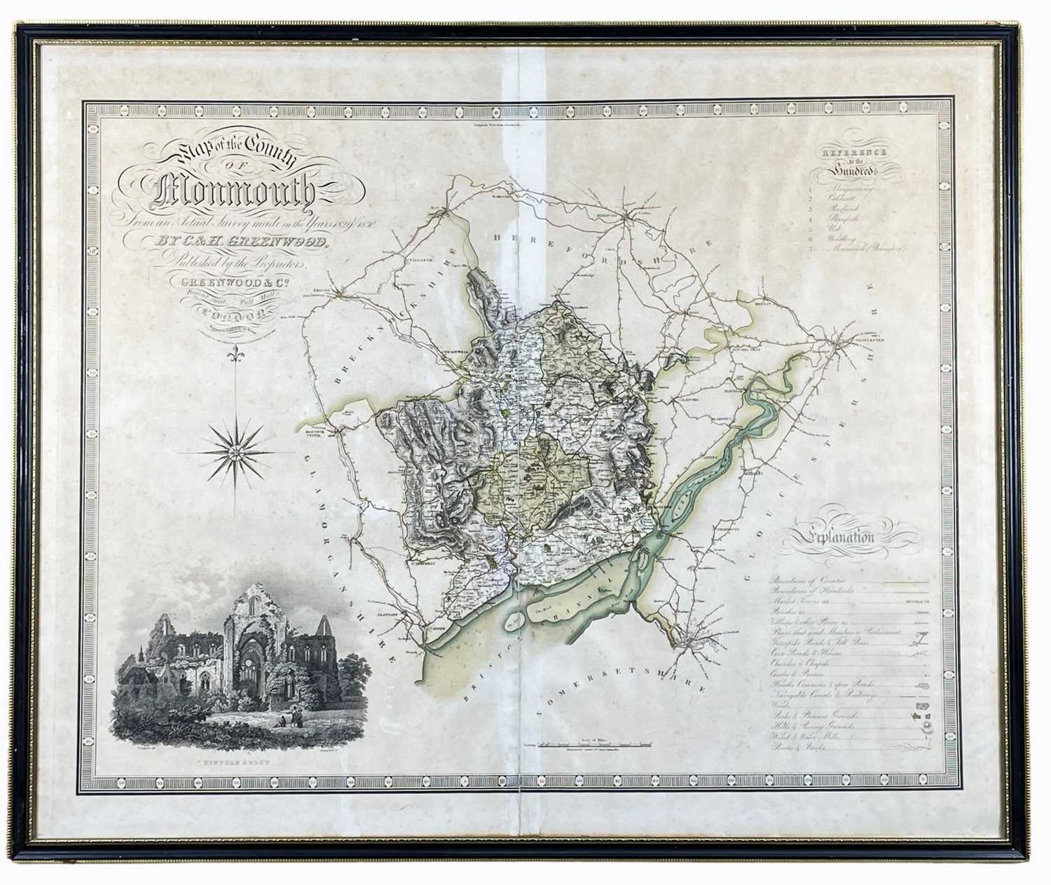 THREE ANTIQUE WELSH MAPS, including Thomas Kitchin 'Glamorganshire', and two larger Greenwood & - Image 4 of 4