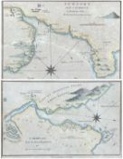 RICHARD MORRIS two hand-coloured engraved coastal charts - 'Newport Bay & Harbour in Pembrokeshire',