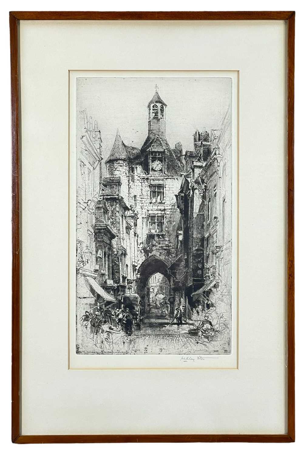 HEDLEY FITTON limited edition (240/250) etching - entitled verso 'La Tour de L'horloge' signed, - Image 4 of 4