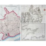 THREE UNFRAMED MAPS, comprising John Stockadale engraved map 'Monmouthshire from the best