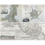 THREE ANTIQUE WELSH MAPS, including Thomas Kitchin 'Glamorganshire', and two larger Greenwood &