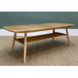 MID-CENTURY ERCOL WINDSOR 459 OCCAISIONAL COFFEE TABLE, blue label, elm and beech, natural finish,