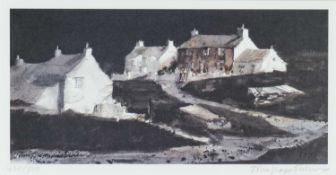 ‡ JOHN KNAPP-FISHER limited edition (430/500) print - 'Abereiddy Cottages', signed in pencil, 17 x