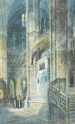 ALFRED PARKMAN watercolour - entitled 'Tomb of Henry III, Westminster', signed and dated, 36 x 22cms