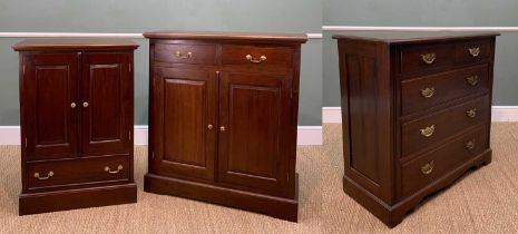 COLLECTION OF FURNITURE including, mahogany chest, two short over three long graduated drawers,