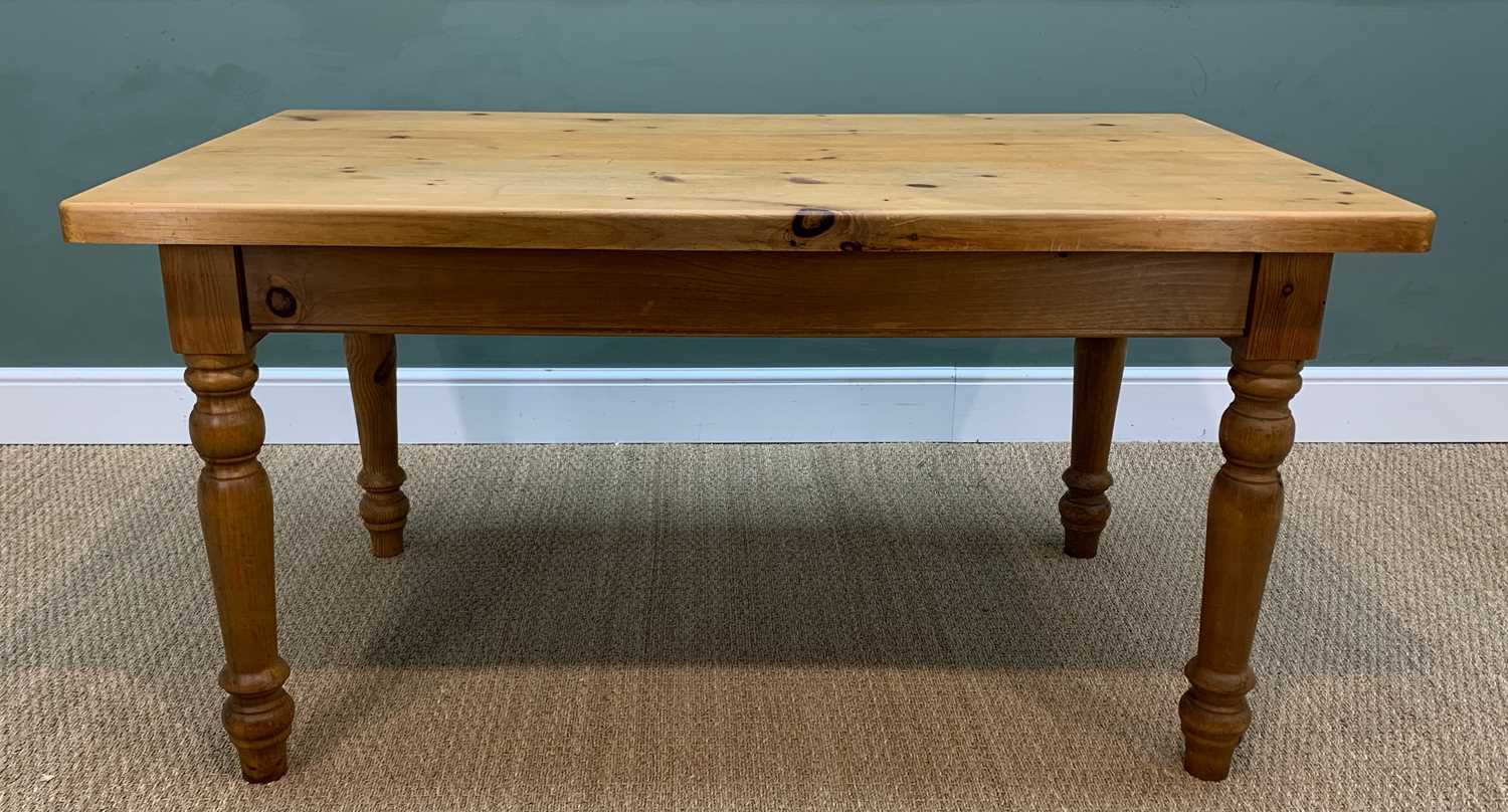MODERN PINE KITCHEN TABLE, 78h x 152w x 89cms d Provenance: consigned via West Wales Comments: - Image 3 of 3