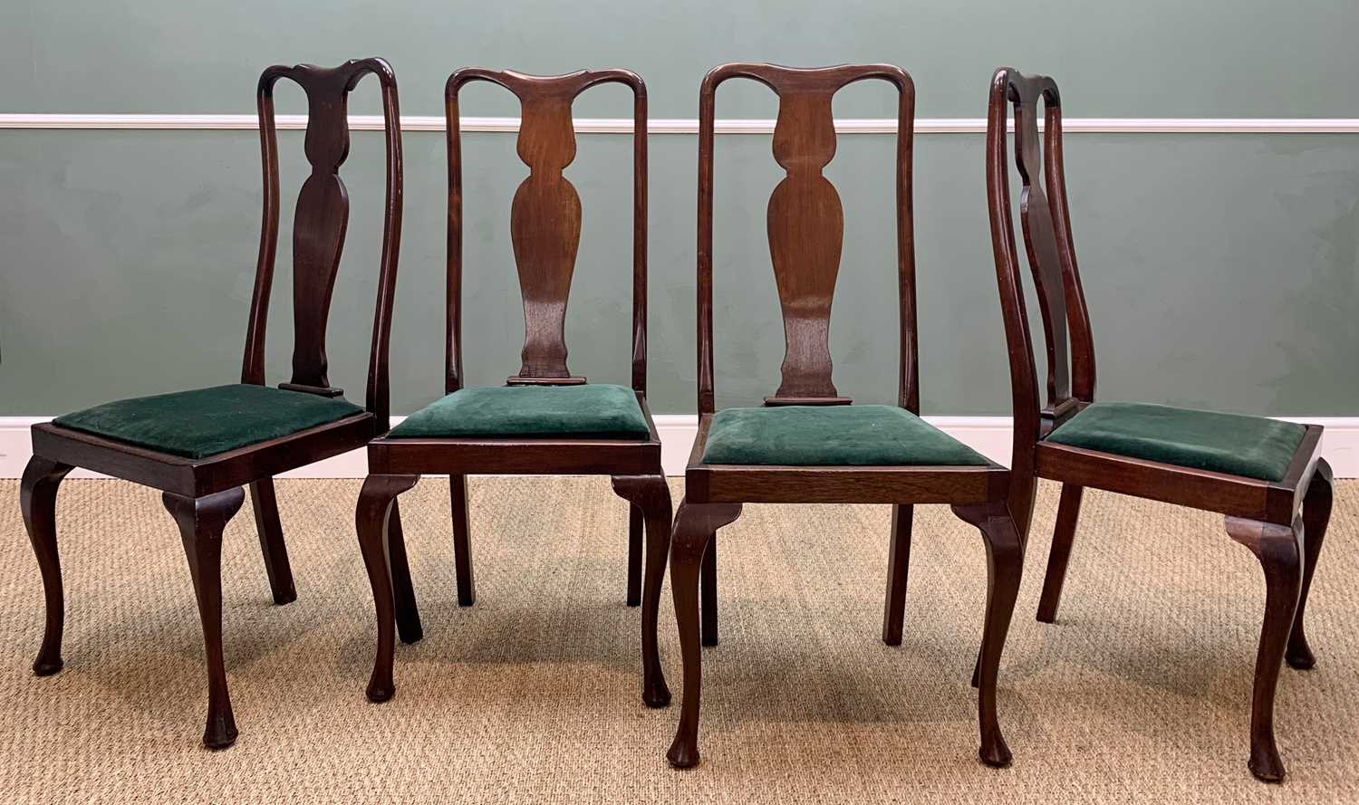 LATE 19TH C. MAHOGANY CHEST, GATELEG TABLE & CHAIRS, the chest north country or Scottish, fitted - Image 11 of 11