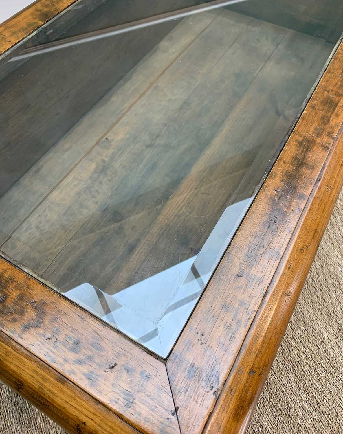 CONTINENTAL BAROQUE-STYLE CHEST, converted to a glass-topped coffee table, 44h x 133w x 70.5d - Image 5 of 5