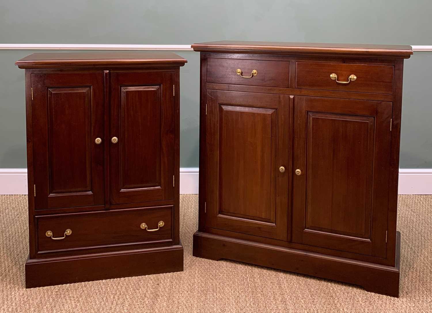 COLLECTION OF FURNITURE including, mahogany chest, two short over three long graduated drawers, - Image 6 of 8