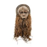 FANG MASK, Gabon, 27.5cms high, with raffia beard Provenance: private collection Devon Comments: