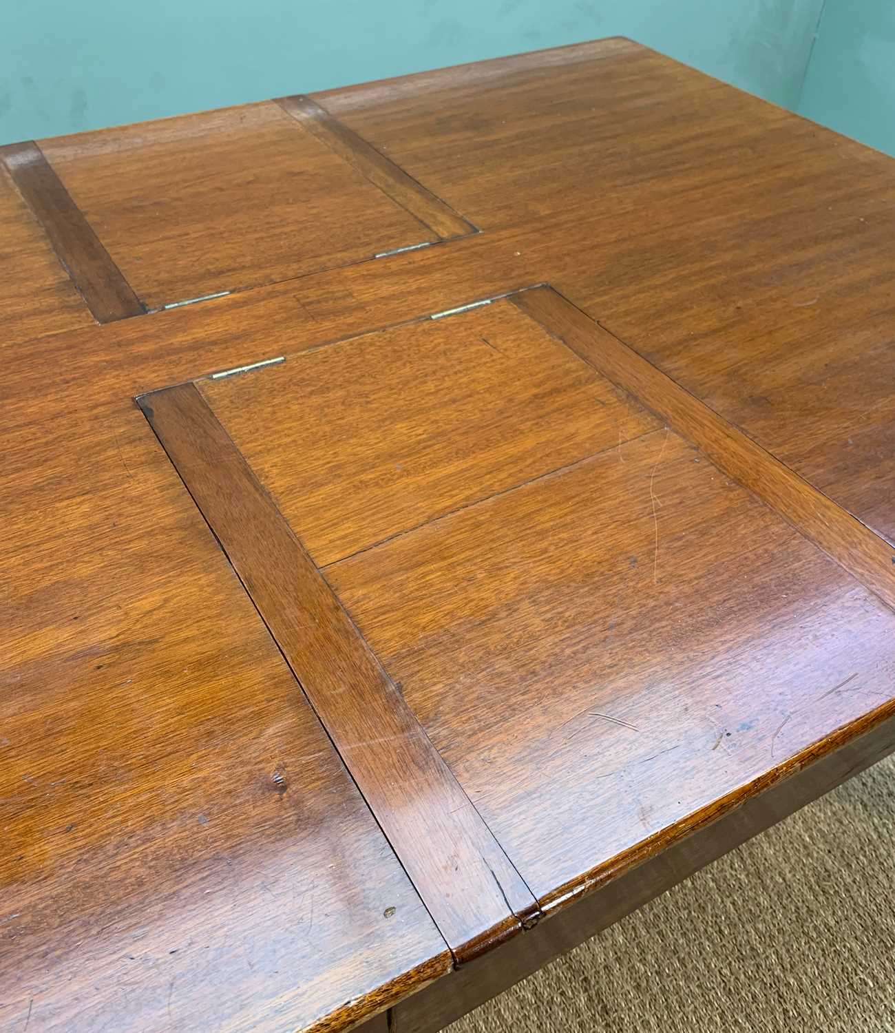 VICTORIAN MAHOGANY PARTNER'S DESK, top with hinged compartments, two frieze drawers either side, 76h - Image 5 of 5