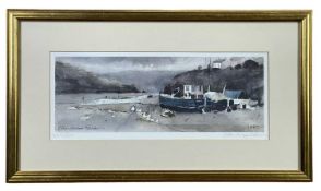 ‡ JOHN KNAPP-FISHER limited edition (448/500) print - harbour scene with fishing boats and