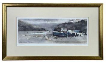 ‡ JOHN KNAPP-FISHER limited edition (448/500) print - harbour scene with fishing boats and