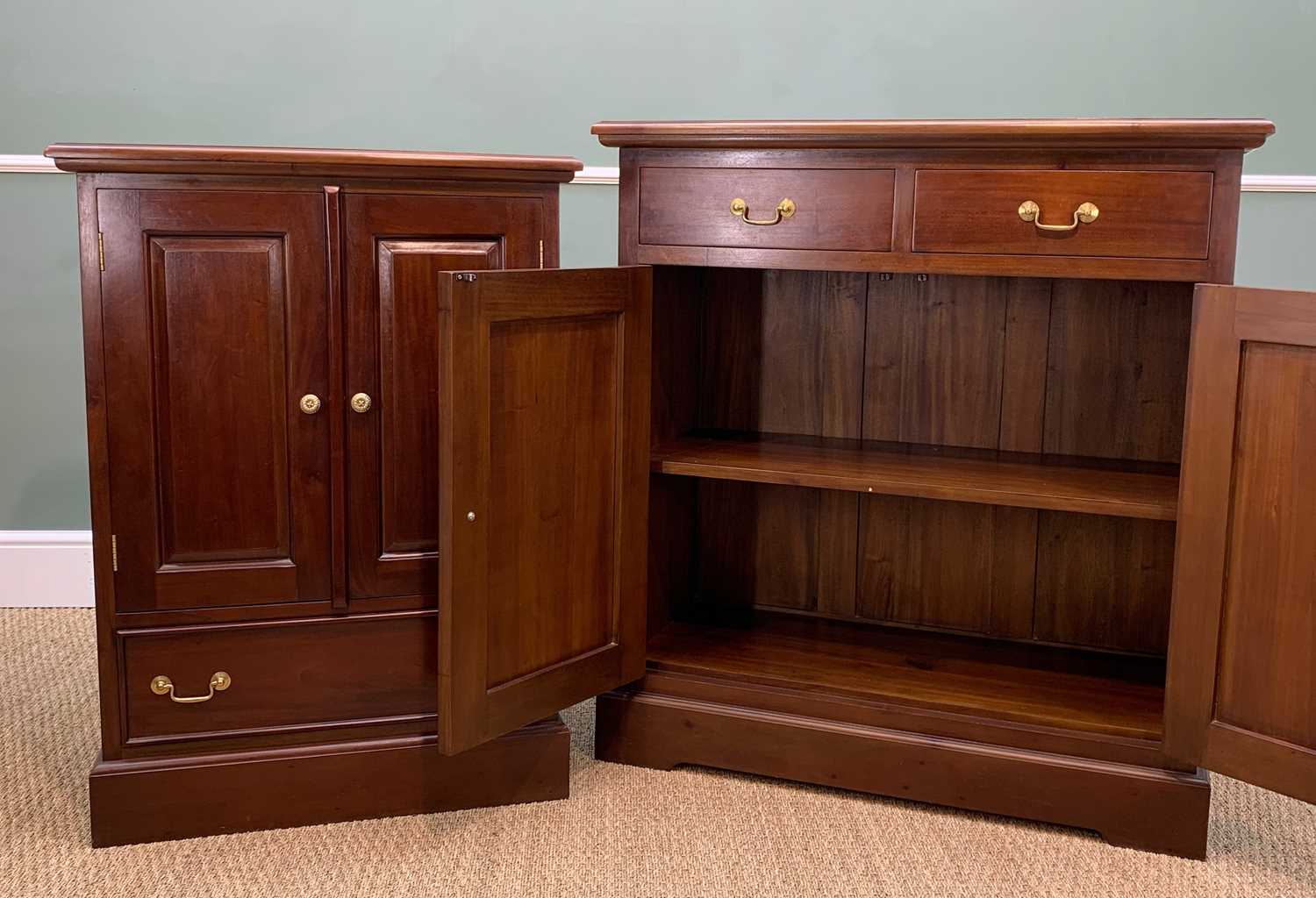 COLLECTION OF FURNITURE including, mahogany chest, two short over three long graduated drawers, - Image 8 of 8