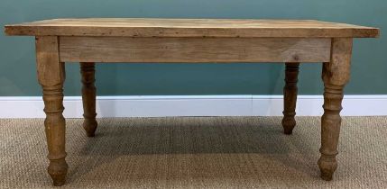 PINE COUNTRY KITCHEN TABLE, 79.5h x 167w x 91cms d Provenance: consigned West Wales Comments: