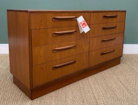 MID-CENTURY G-PLAN FRESCO EIGHT DRAWER SIDEBOARD, 76h x 142w x 44cms d Provenance: private