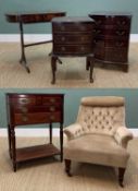 ASSORTED OCCASIONAL FURNITURE including 19thC. style cutlery canteen with swing out baize-lined