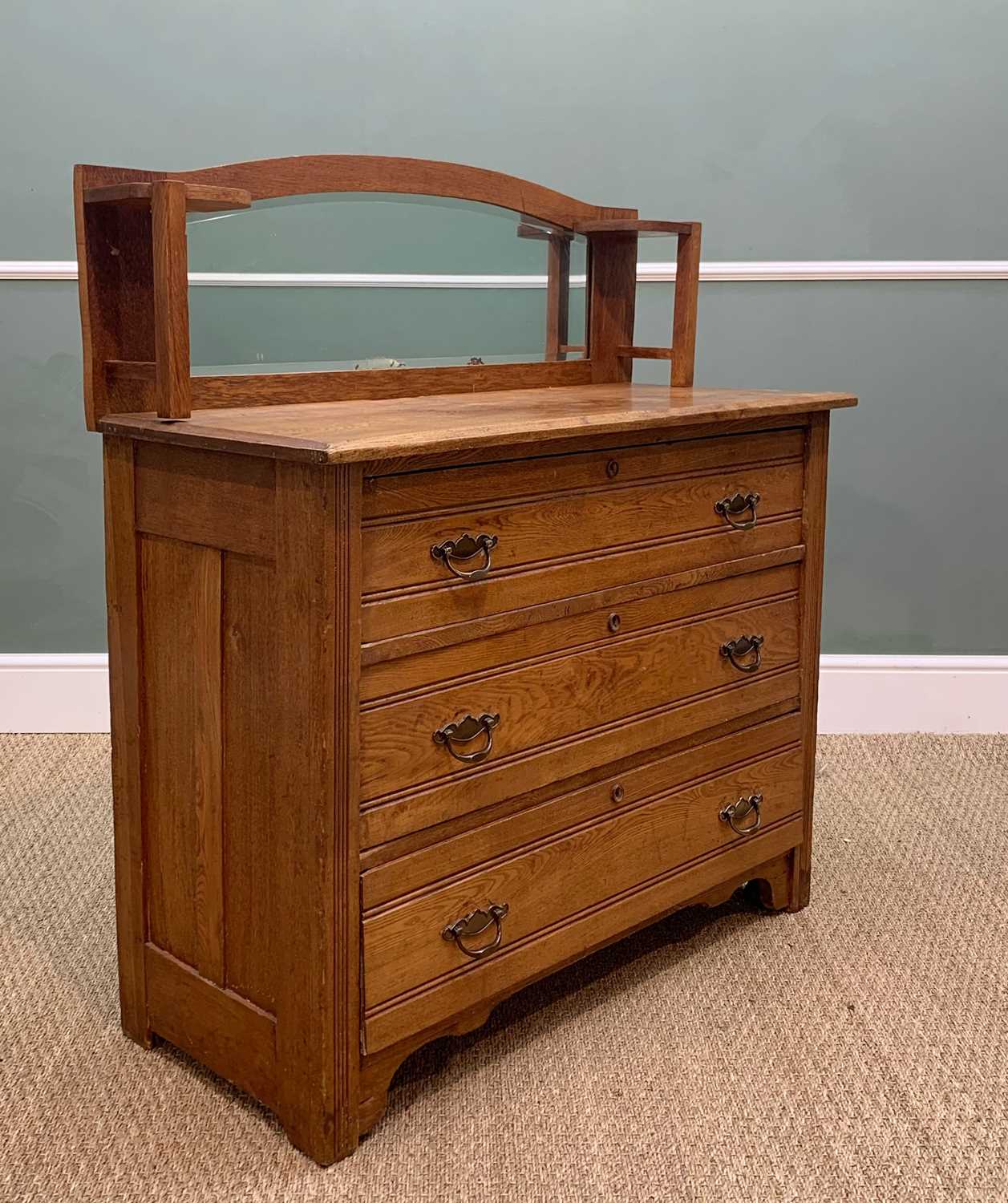 ASSOCIATED BEDROOM FURNITURE including, three drawer dressing chest, 110h x 112w x 43cms d, small - Image 2 of 8