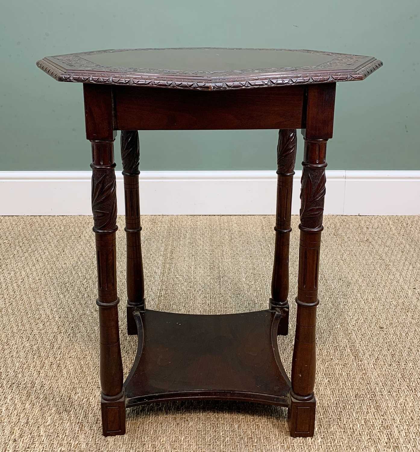 ASSORTED OCCASIONAL FURNITURE including, carved octagonal table, 67h x 60w x 60cms d, Regency - Image 4 of 12