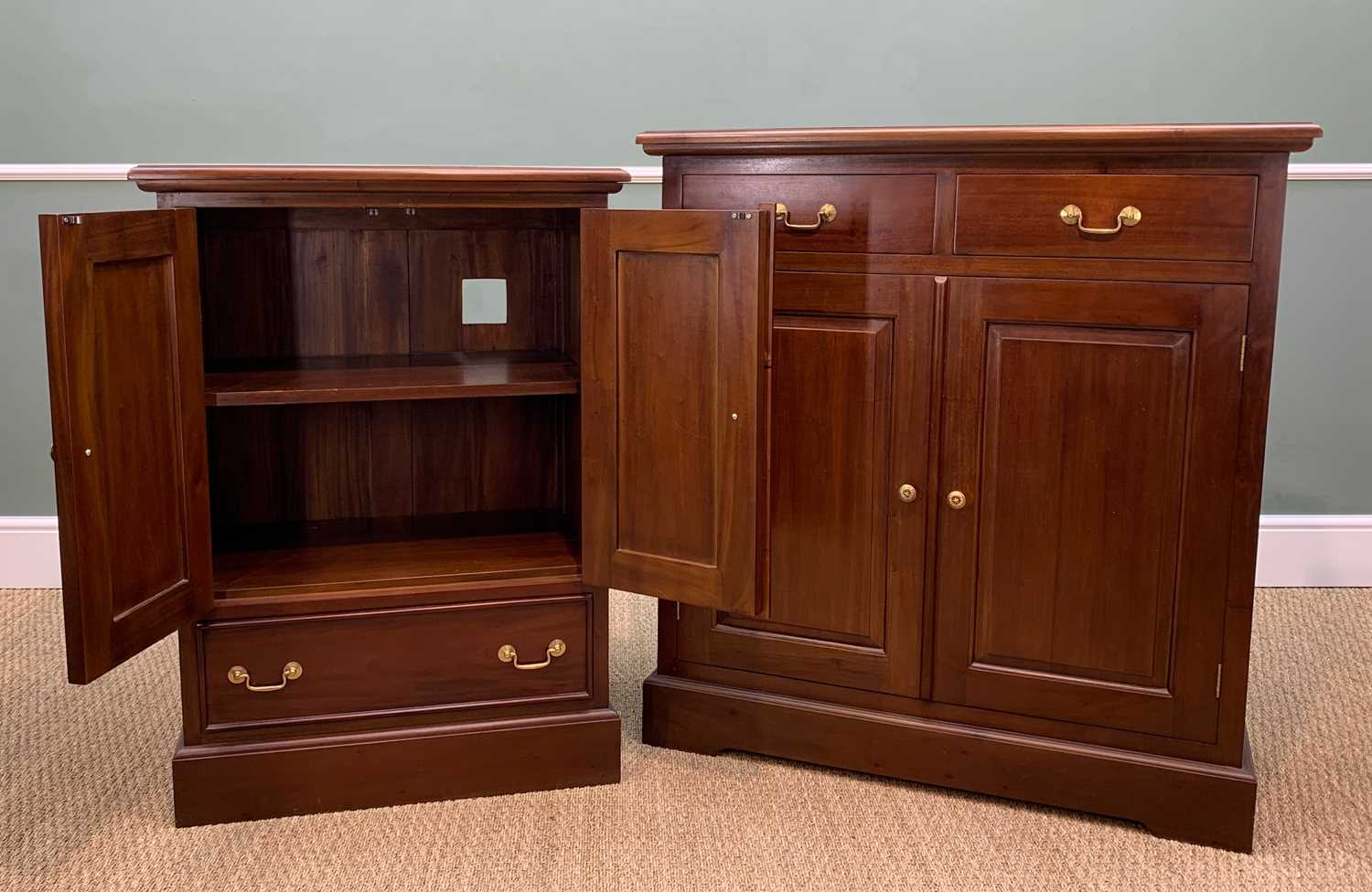 COLLECTION OF FURNITURE including, mahogany chest, two short over three long graduated drawers, - Image 7 of 8