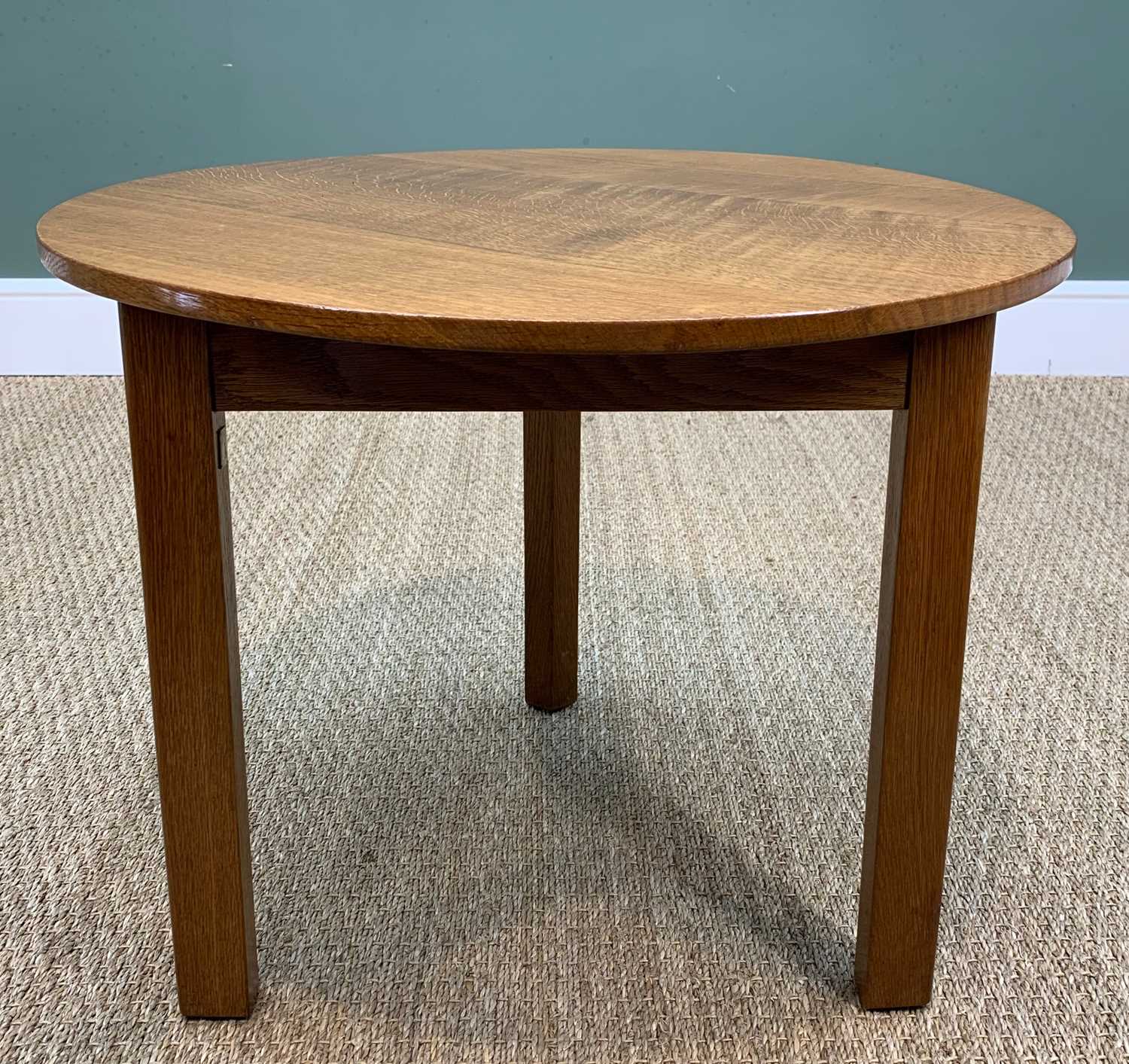 BRYNMAWR OAK CRICKET TABLE, c. 1930s, with label, 51h x 60.5cms diameter Provenance: private - Image 2 of 8