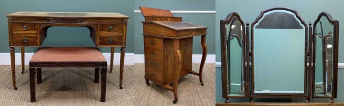 ASSORTED OCCASIONAL FURNITURE including, Regency style mahogany dressing table, 78h x 118w x 47.5cms