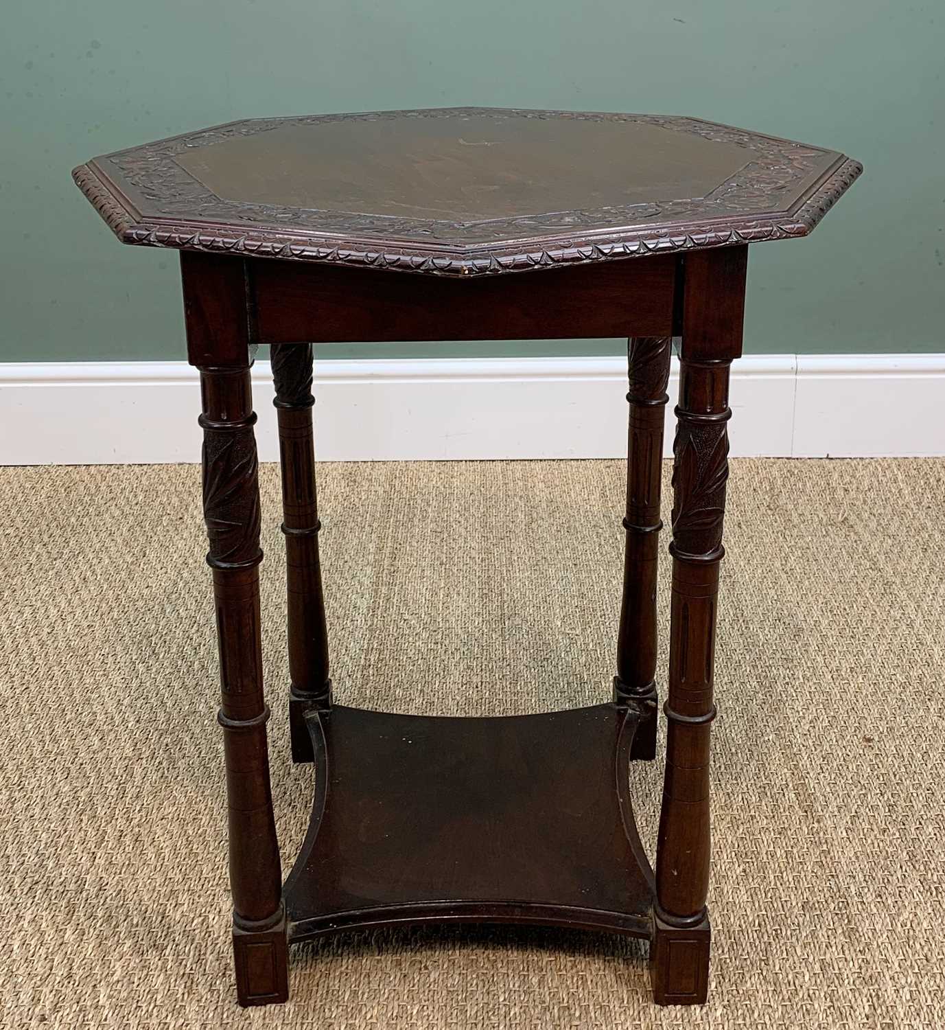 ASSORTED OCCASIONAL FURNITURE including, carved octagonal table, 67h x 60w x 60cms d, Regency - Image 5 of 12